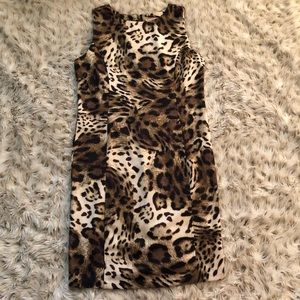 Philosophy cheetah sleeveless dress 6